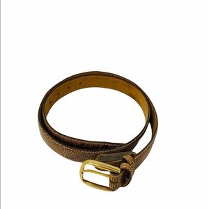 Rabeno Genuine Lizard Belt Strap Brown Unisex